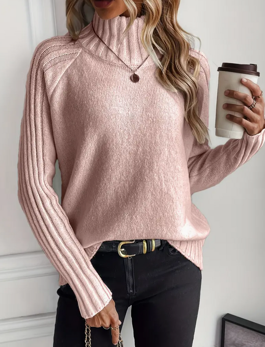 Pretty in Pink Turtleneck Sweater