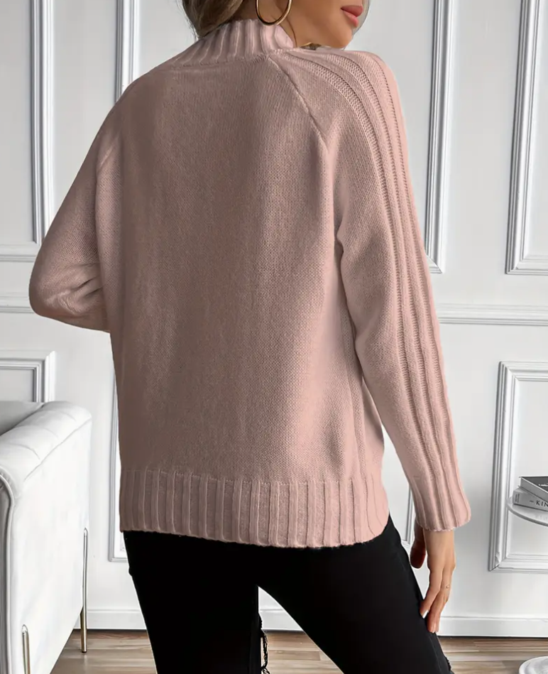 Pretty in Pink Turtleneck Sweater