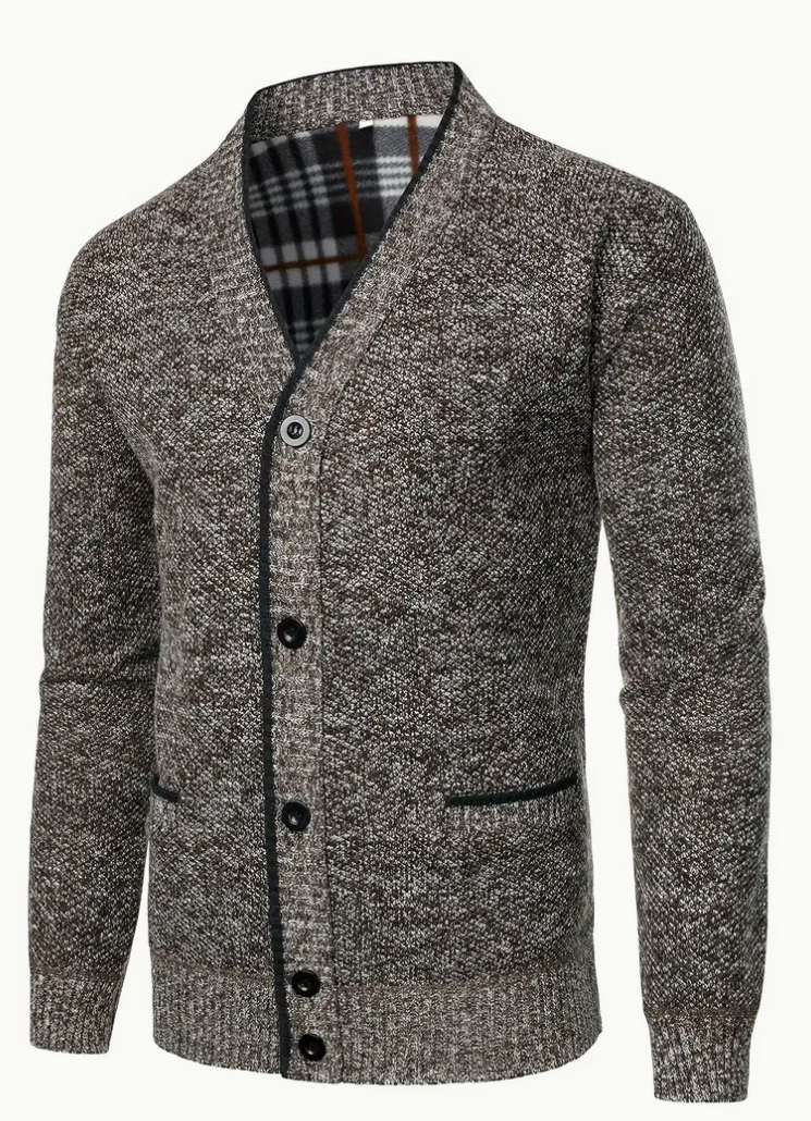 MEN'S Knit Fleece Lined Cardigan