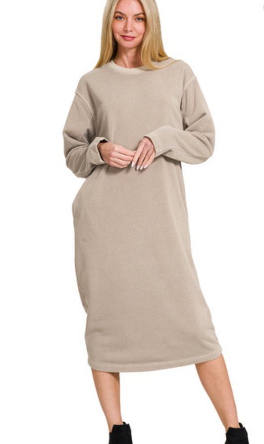 Fleece Sweater Dress Lounge Wear