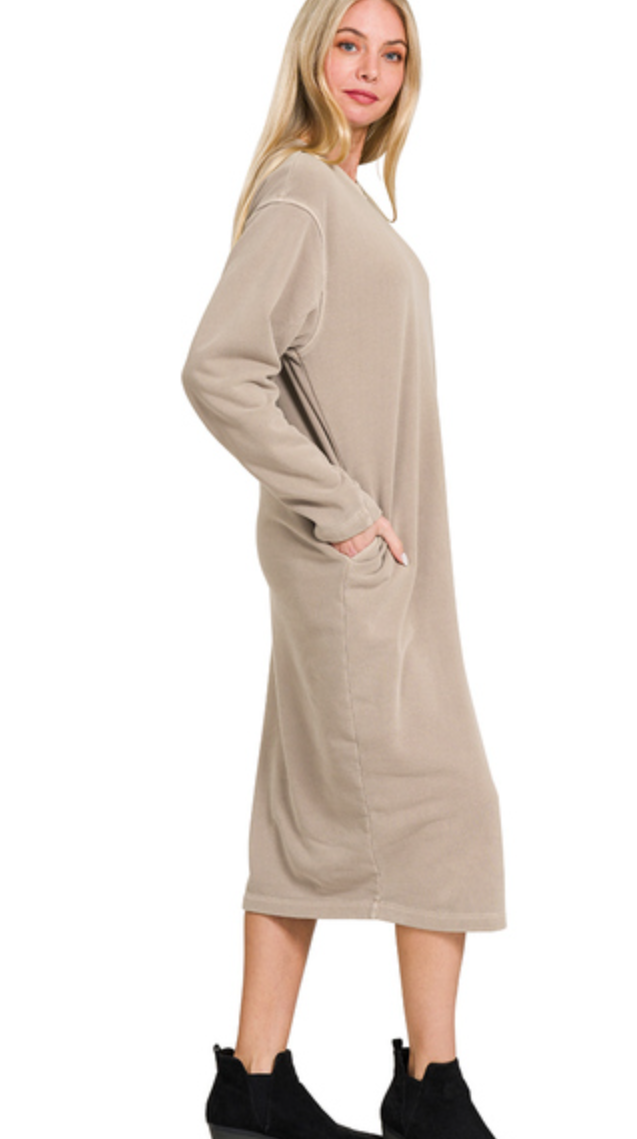 Fleece Sweater Dress Lounge Wear