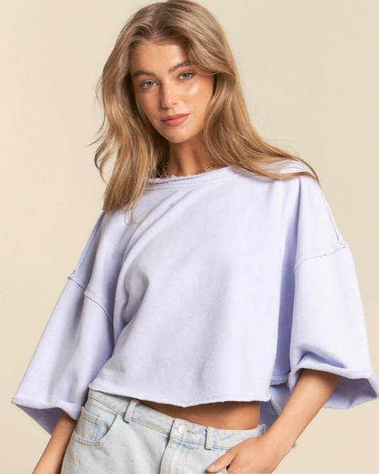 Iris Boxy Crop Knit Top