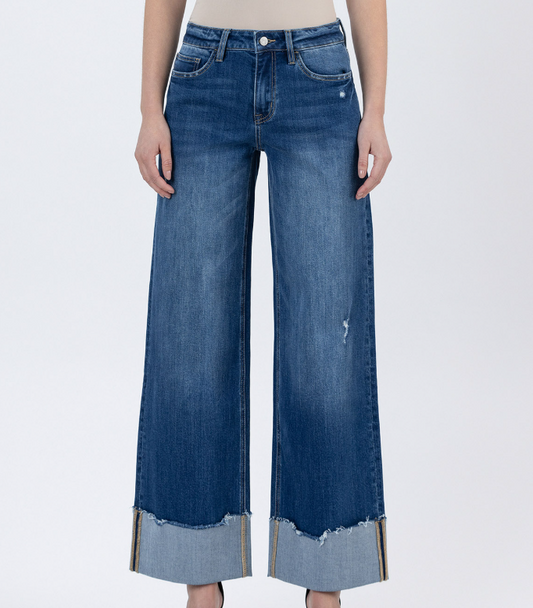 High Rise Cuffed Baggy Mom Jeans from Lovervet by Vervet