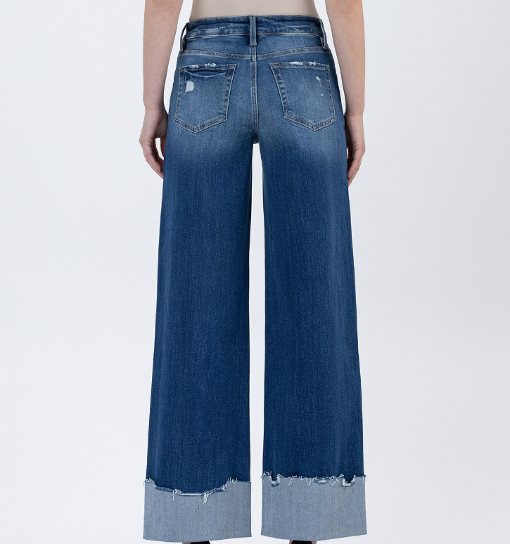 High Rise Cuffed Baggy Mom Jeans from Lovervet by Vervet