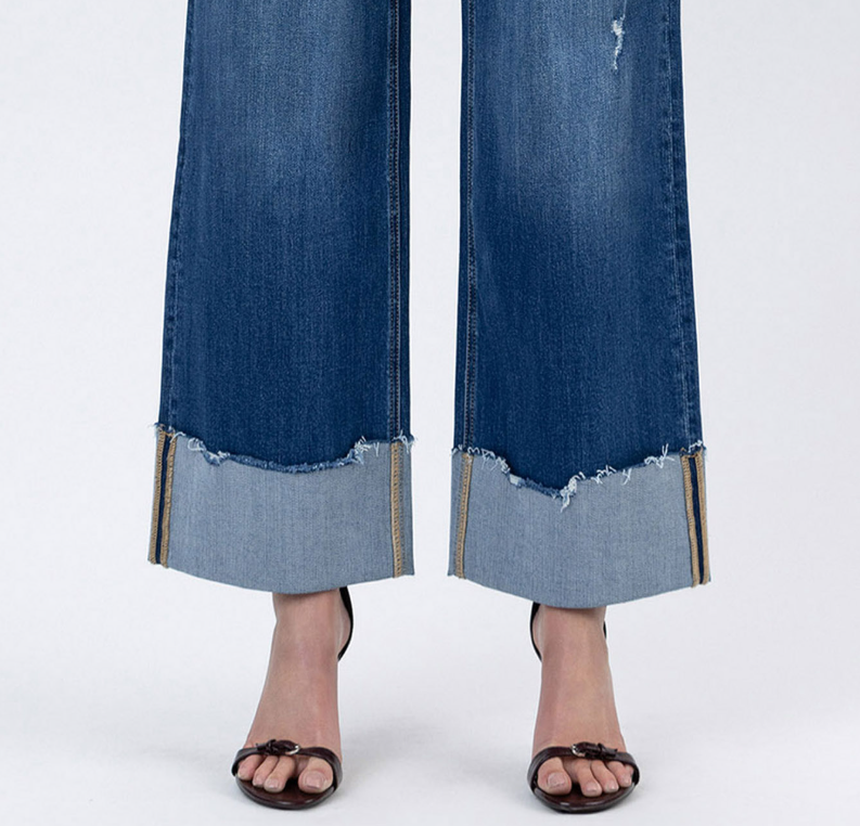High Rise Cuffed Baggy Mom Jeans from Lovervet by Vervet