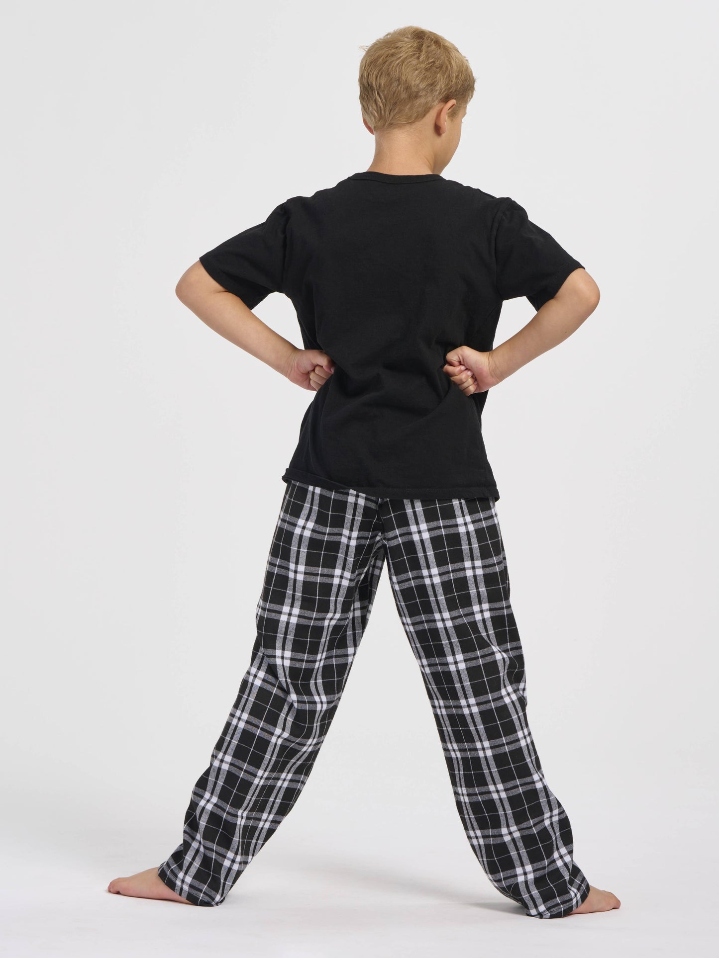 Youth Poly Flannel Pant: Red/Black Buffalo Plaid / YXL
