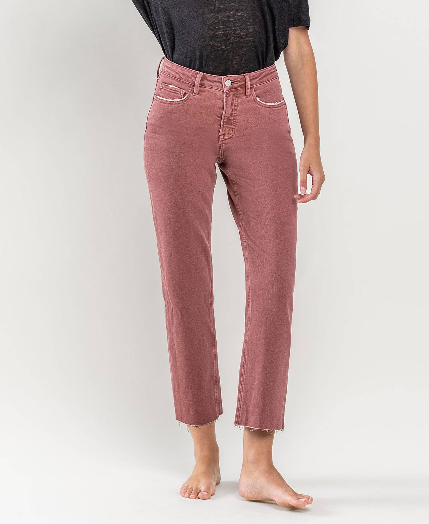 Tummy Control High Rise Crop Jeans from Lovervet by Vervet