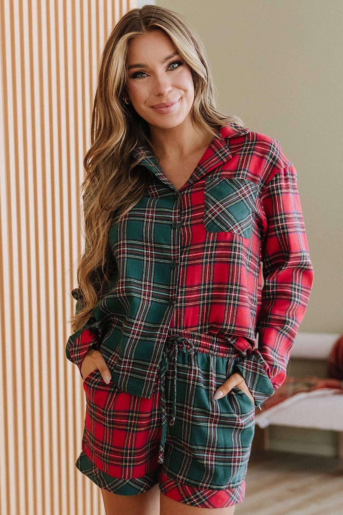 Diana Christmas Plaid Pajama Set - SALE
