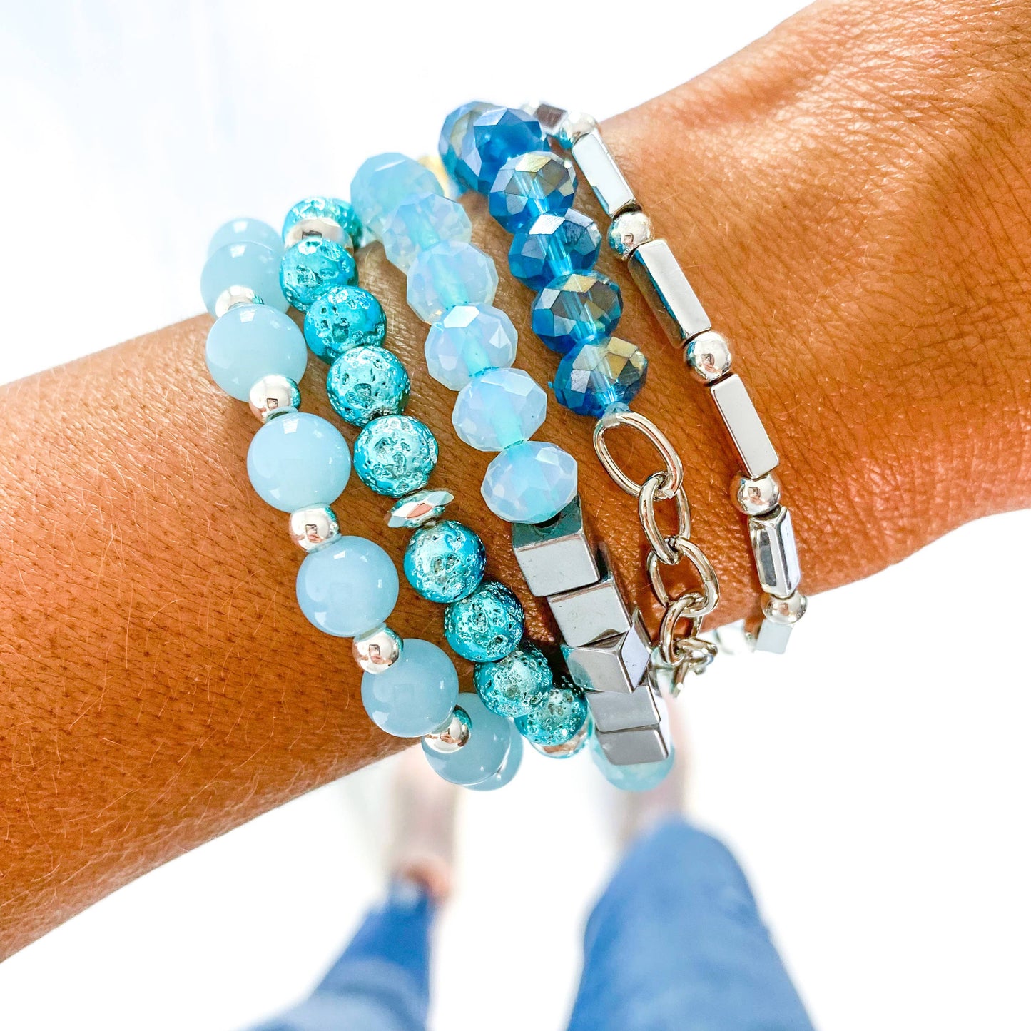 Arctic Blue Bracelet Stack