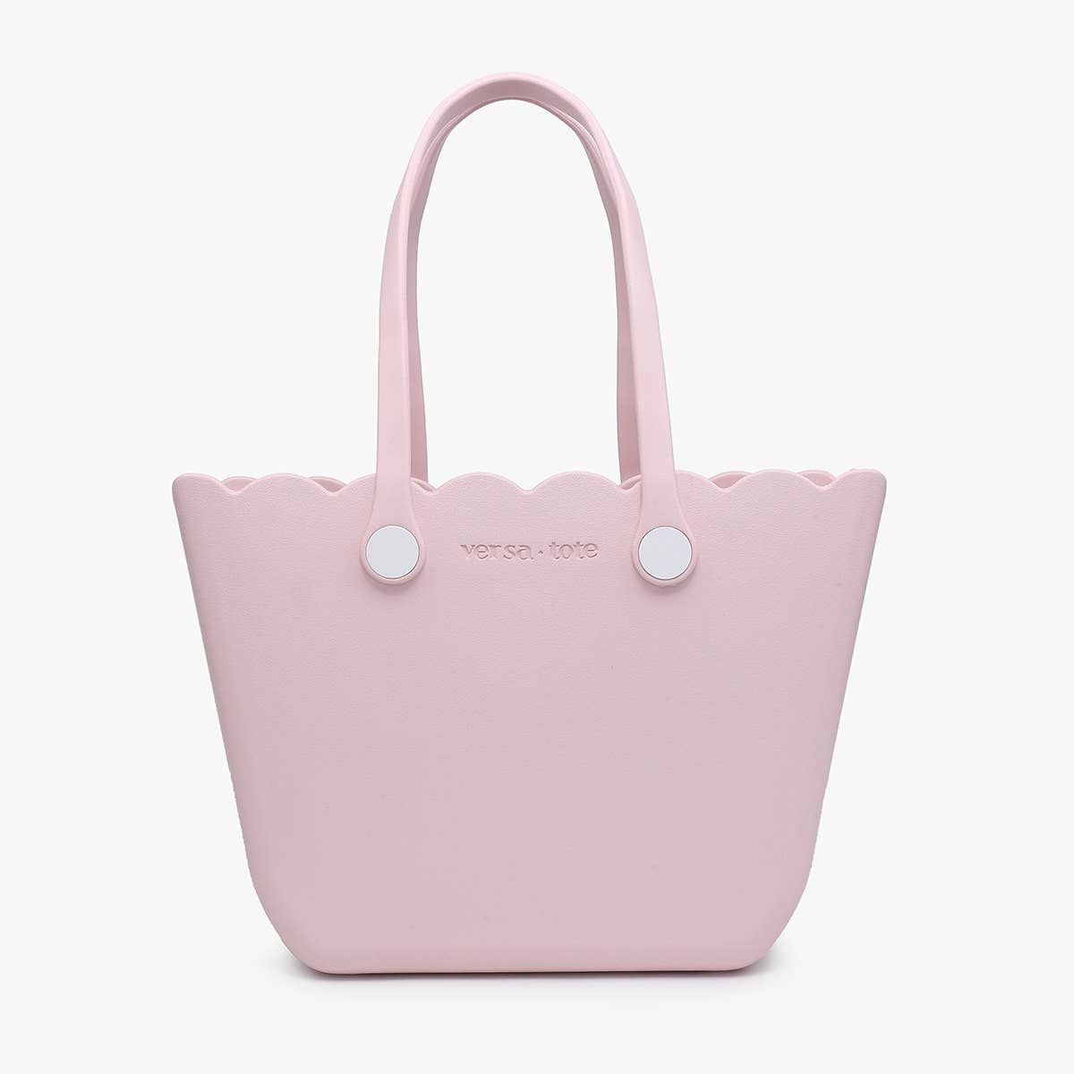 Rose Scalloped Versa Tote w/ Interchangeable Straps: Bubblegum