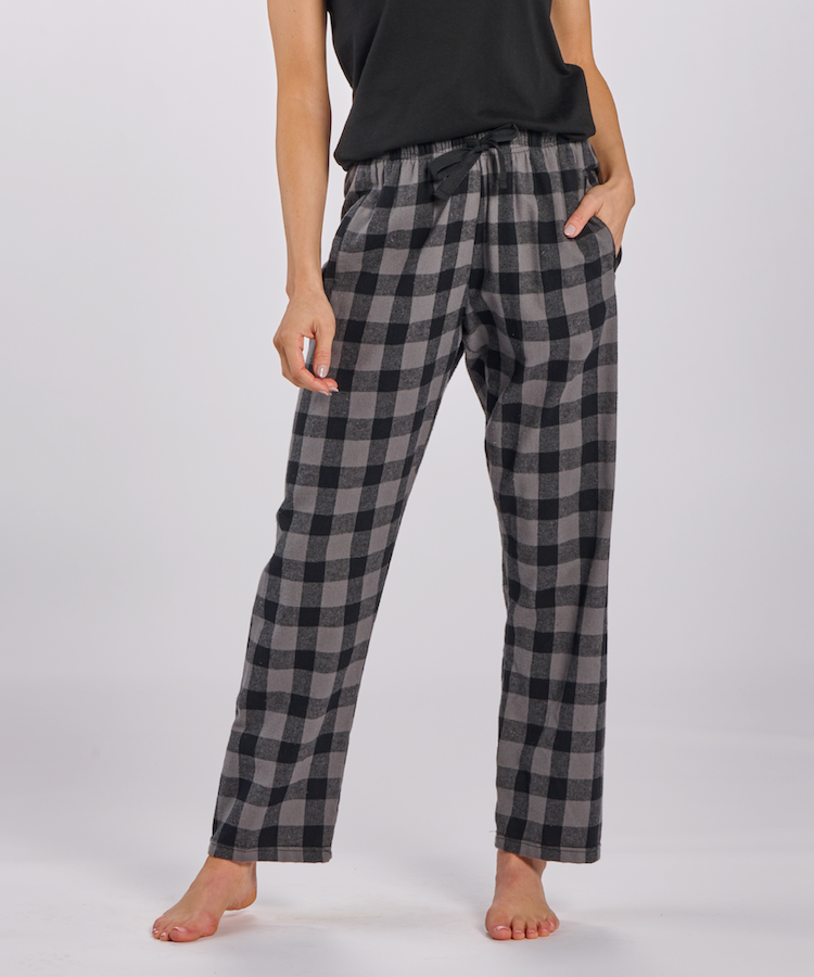 Haley Flannel Pant (Buffalo Collection): Red Black Buffalo / S