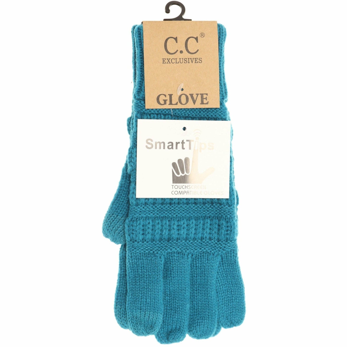 Solid Cable Knit CC Gloves : New Olive