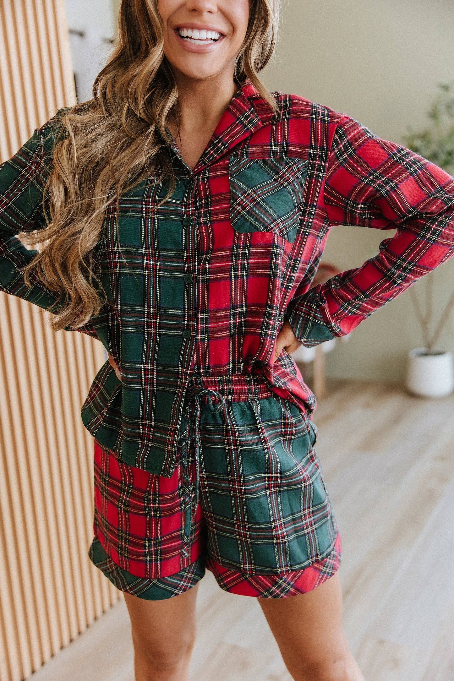 Diana Christmas Plaid Pajama Set - SALE
