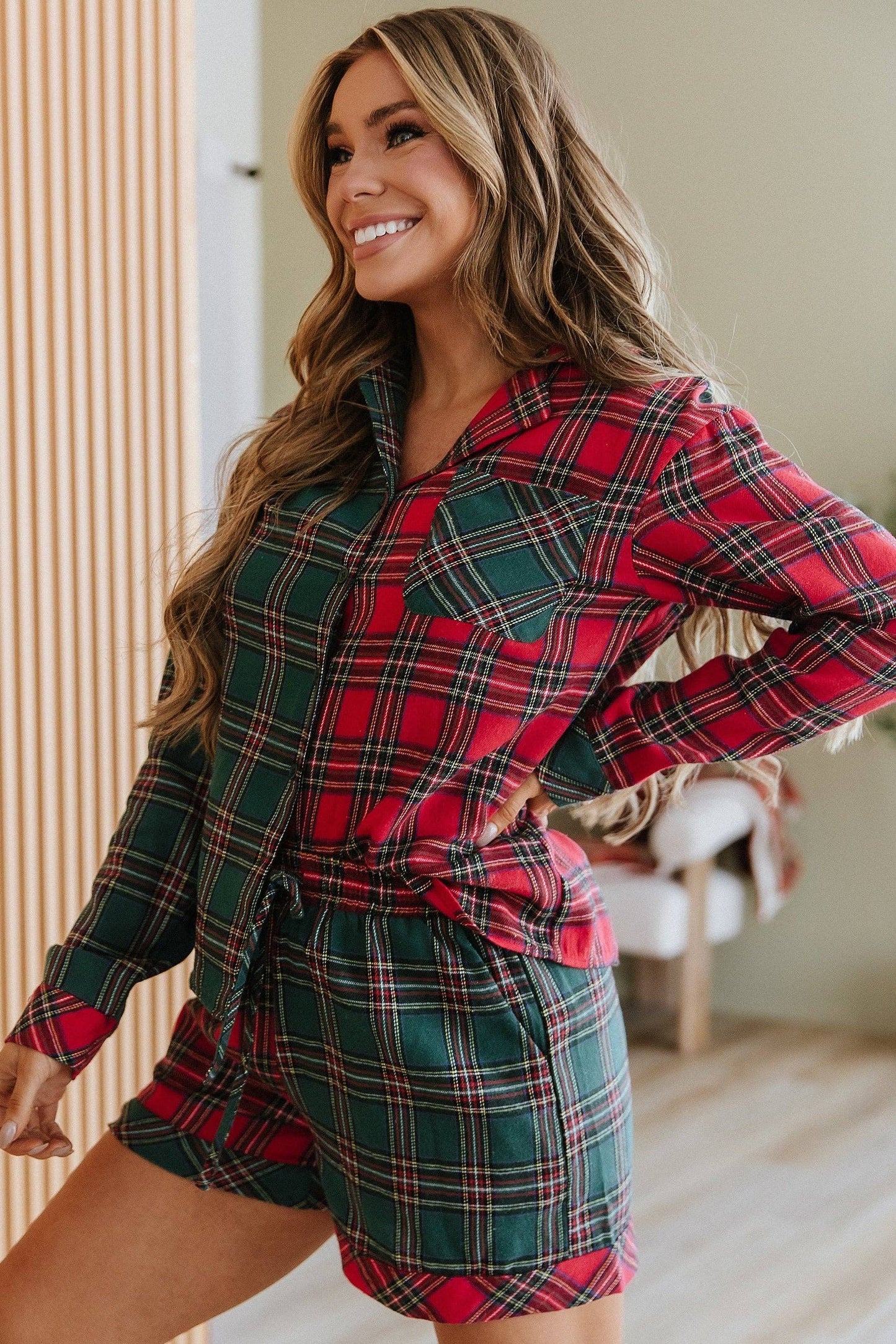 Diana Christmas Plaid Pajama Set - SALE