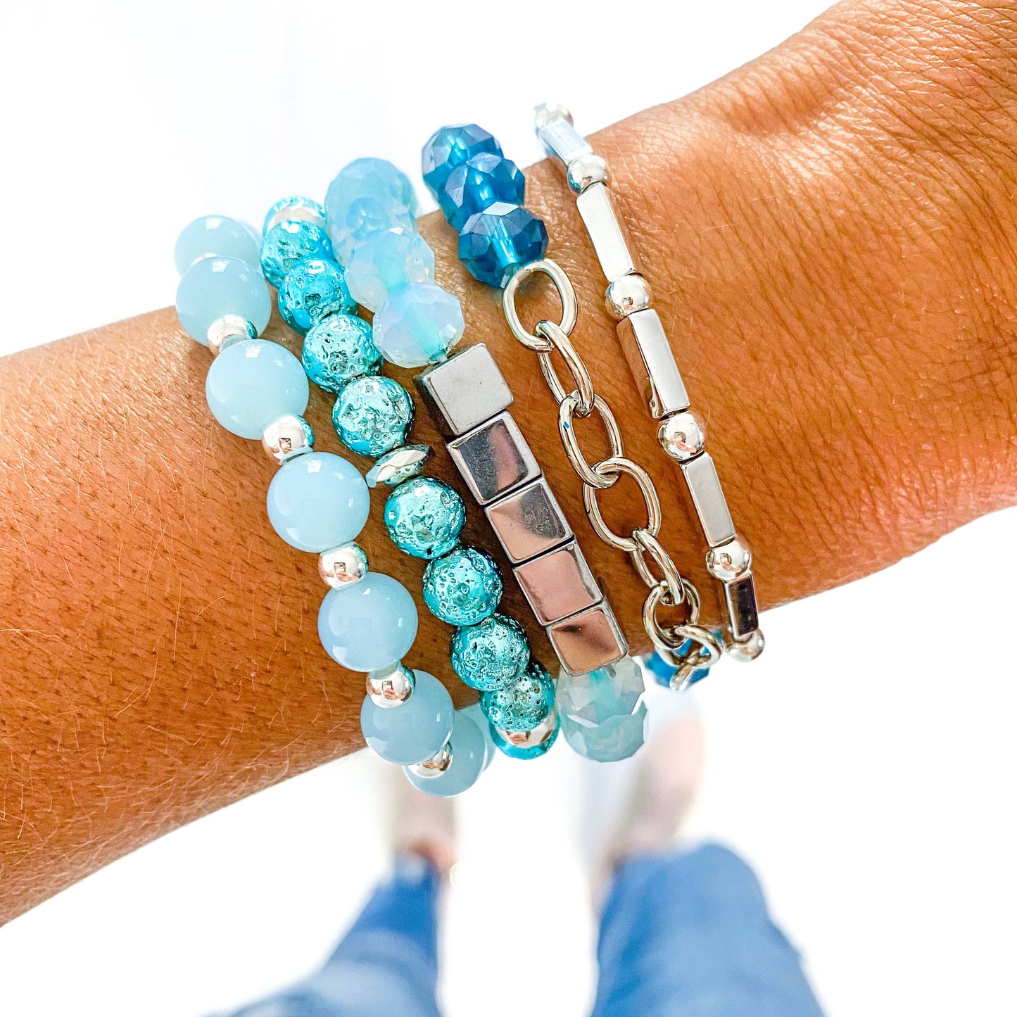 Arctic Blue Bracelet Stack