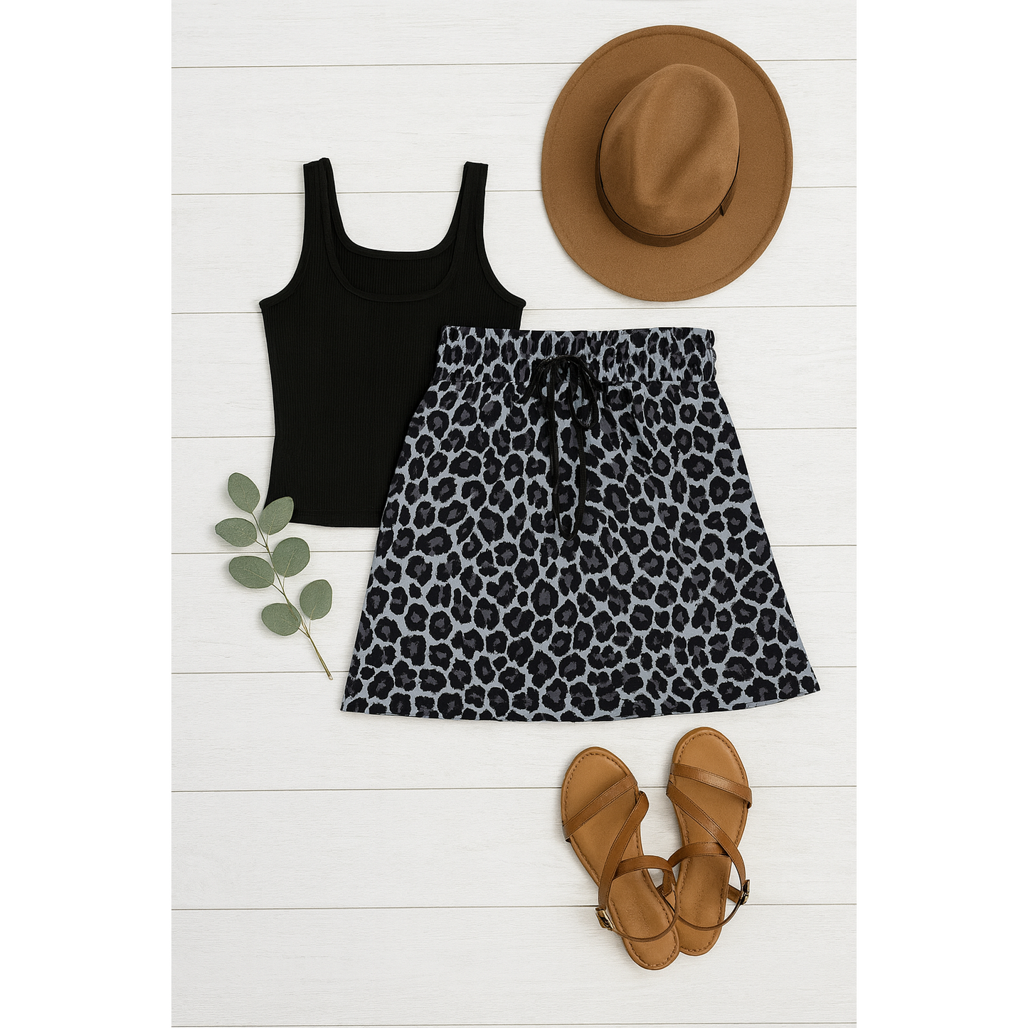 The Stella -  Snow Leopard Jogger Skirt