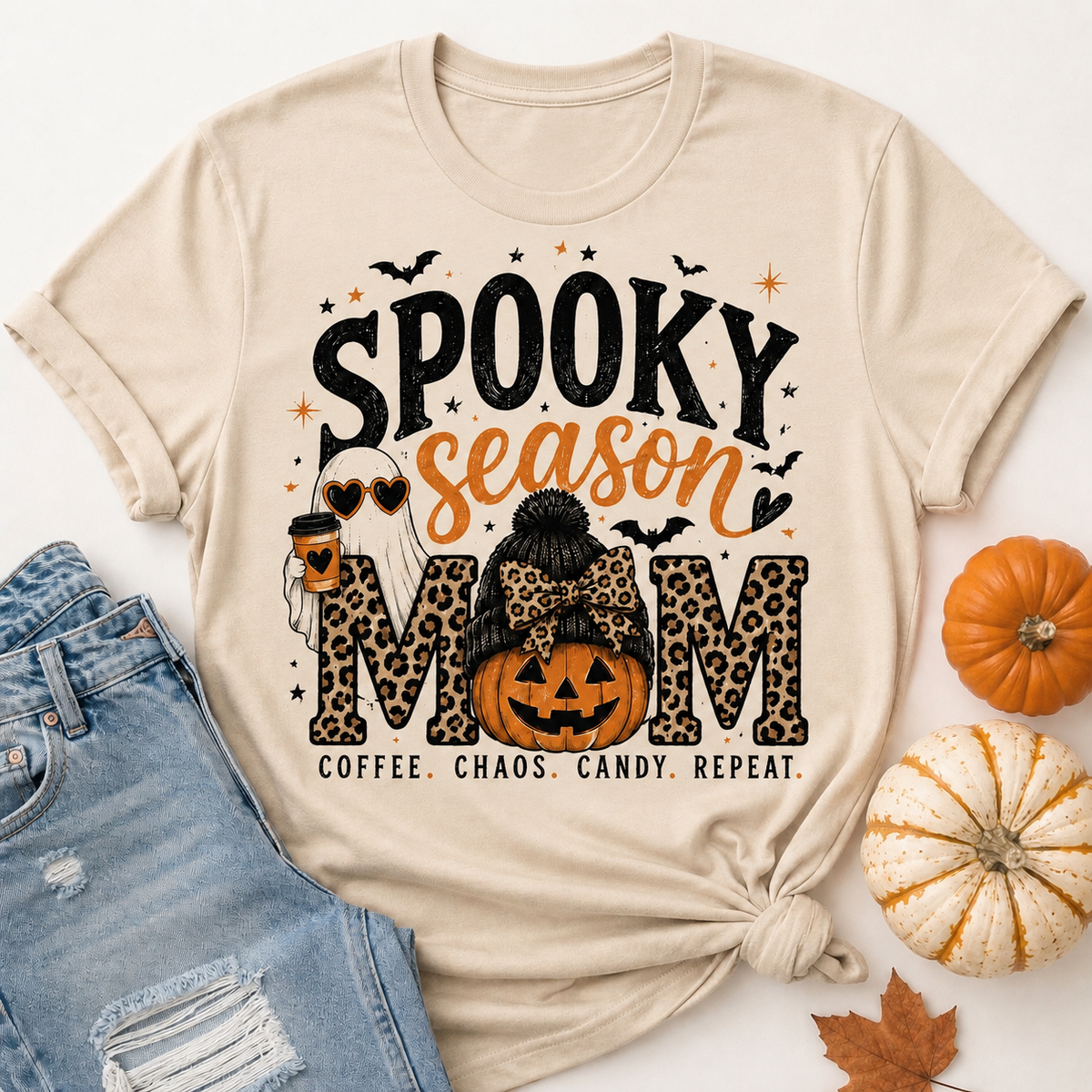 Spooky Season Mom CREWNECK Graphic Tee