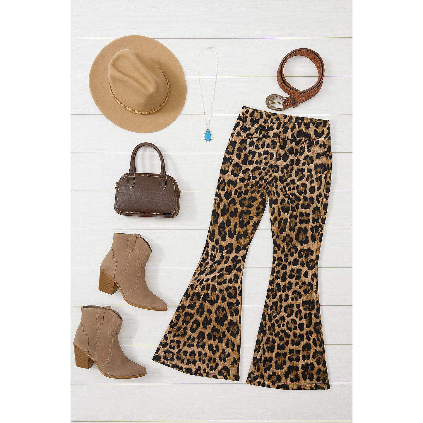 The Francesca Leopard Super Flare Leggings