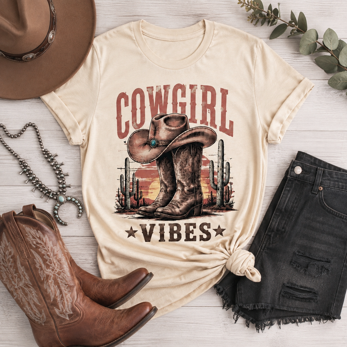 Cowgirl Vibes Graphic Apparel