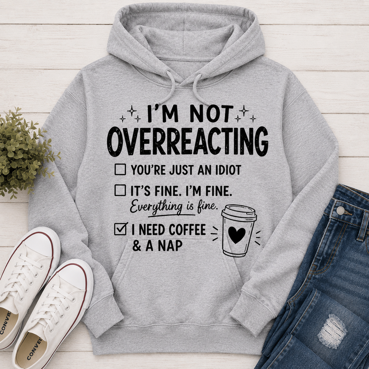 Overreacting Graphic Hoodie