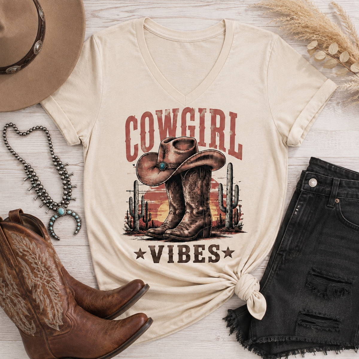 Cowgirl Vibes Graphic Apparel