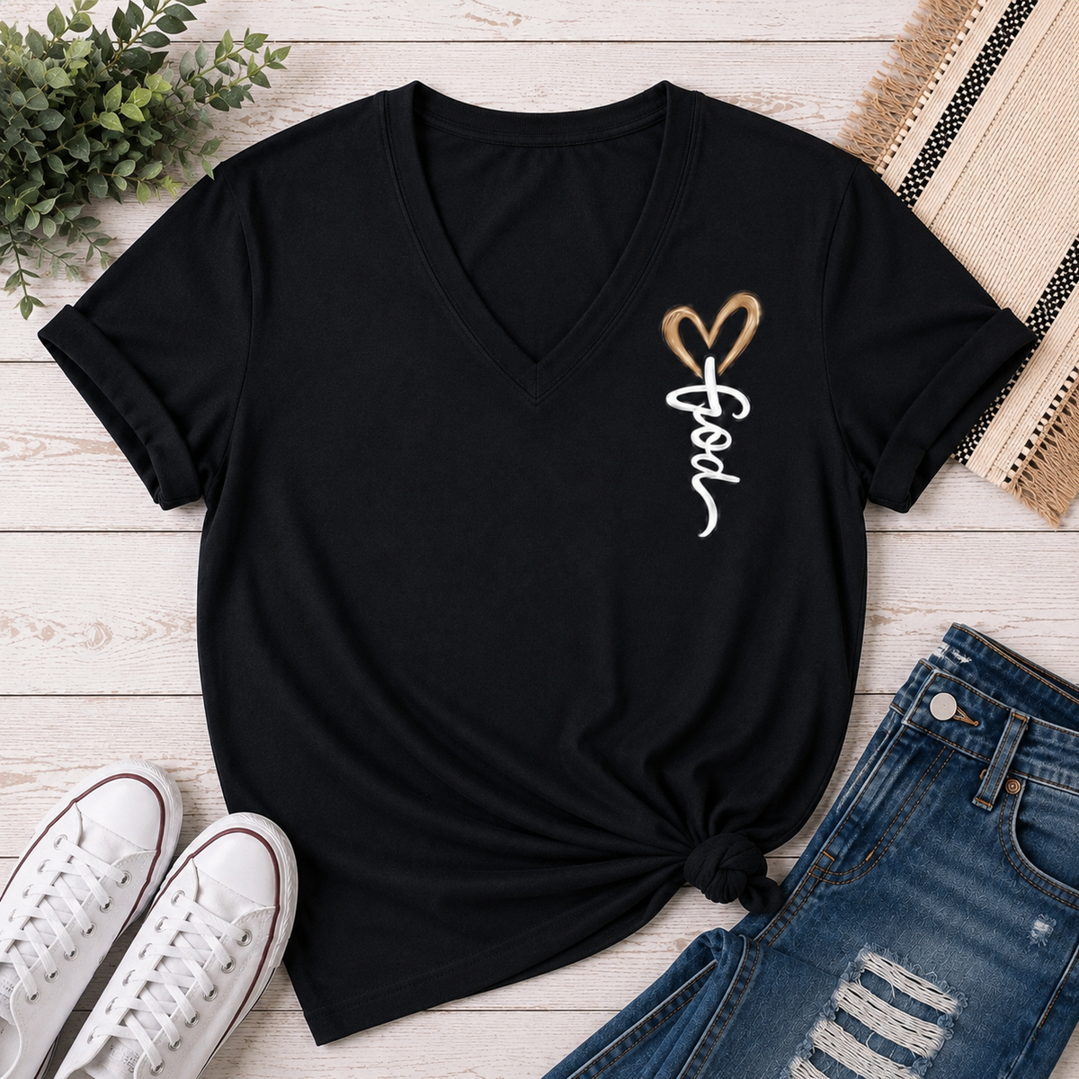Way Maker V-NECK Graphic Tee
