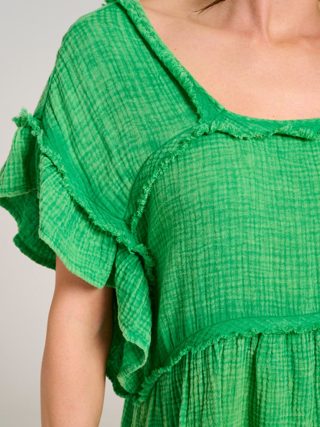 Emerald Isle Linen Babydoll Dress