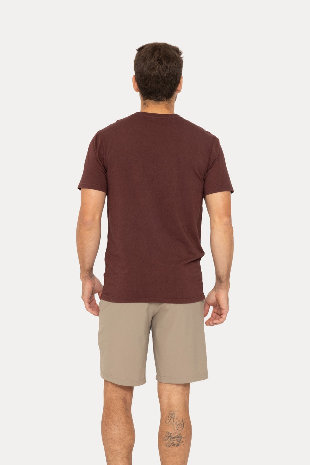 MEN'S - Pima Cotton and Spandex Premium Tee - Burgundy