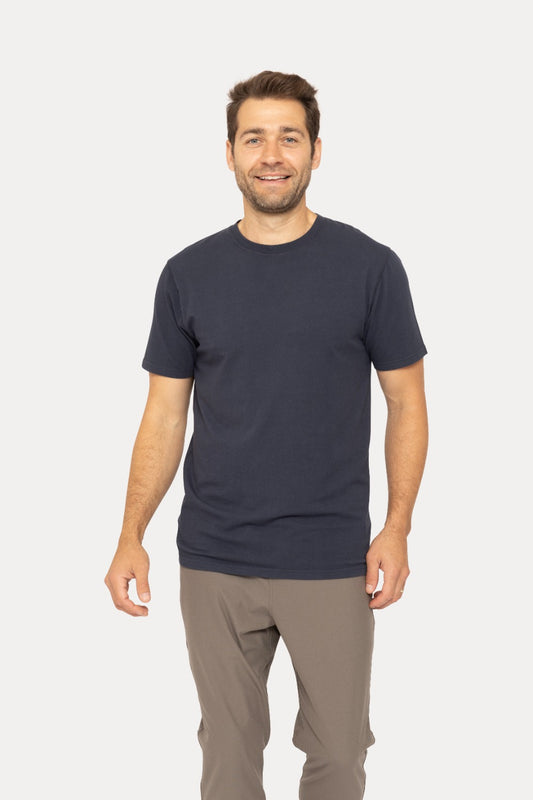 MEN'S - Pima Cotton and Spandex Premium Tee - Navy