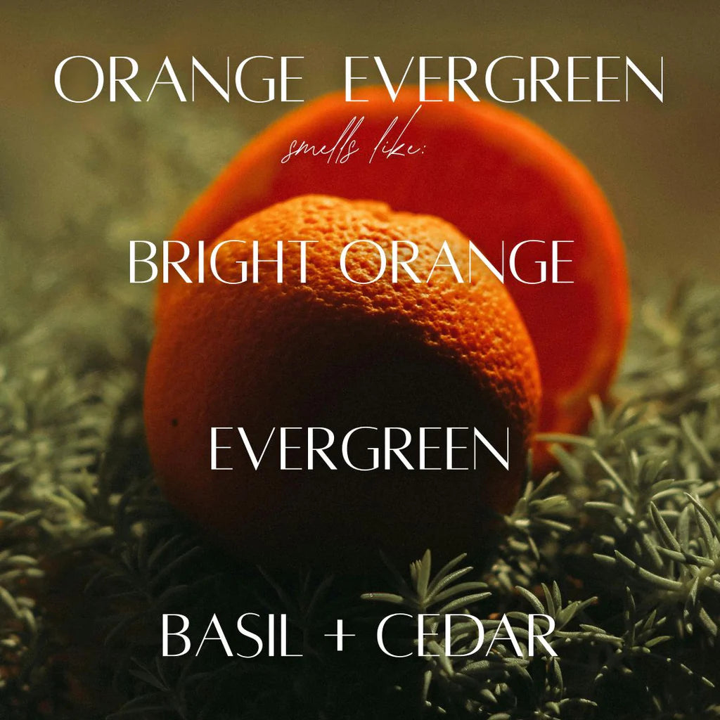 Orange Evergreen 9 Ounce Whiskey Glass Candle