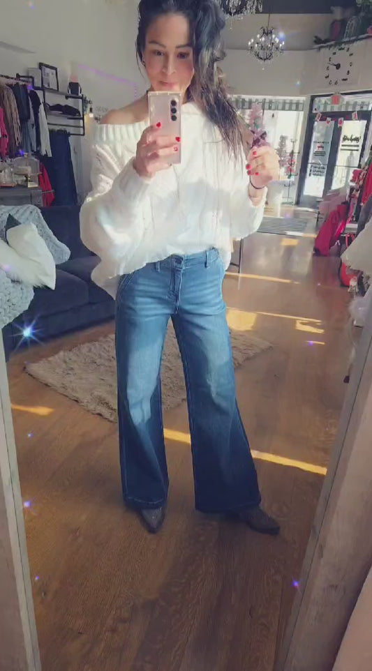 Risen High Rise Trouser Pocket Jeans