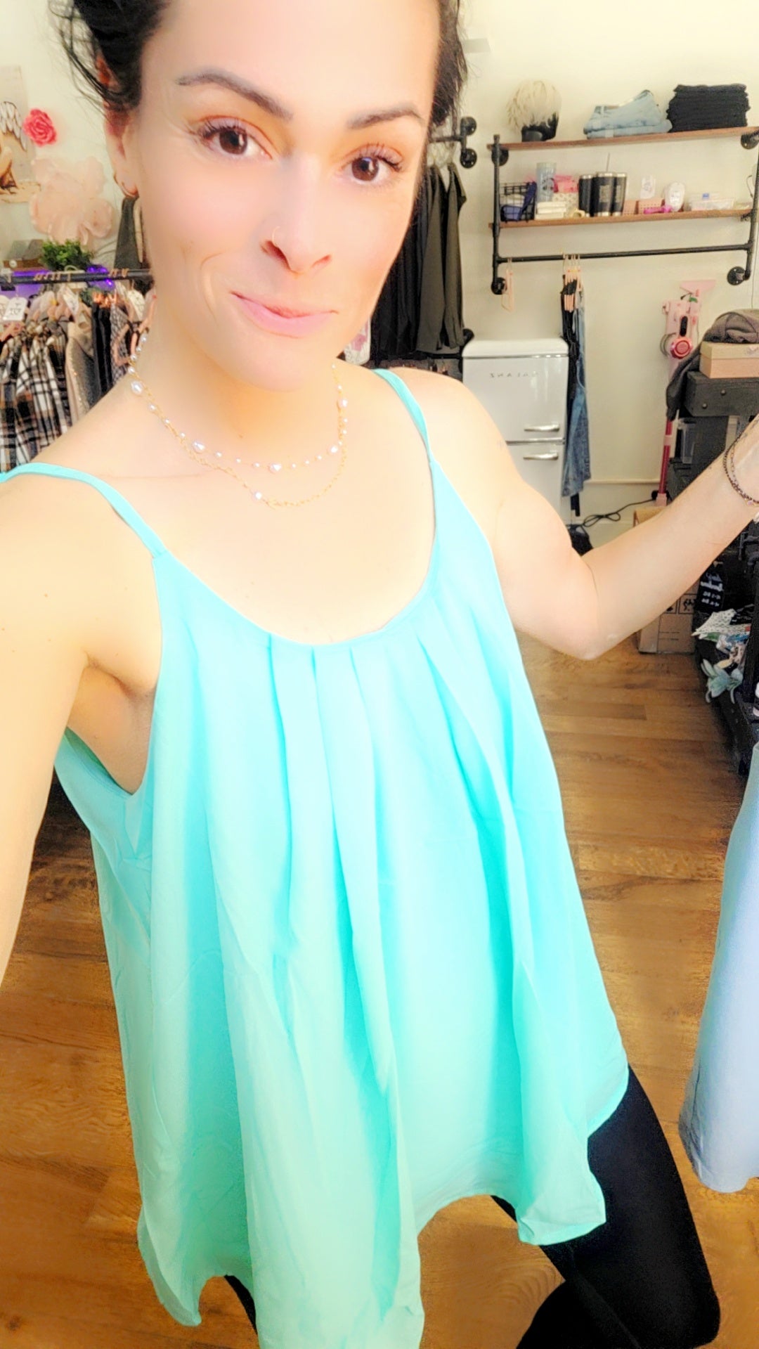 Mint To Be Pleated Tank
