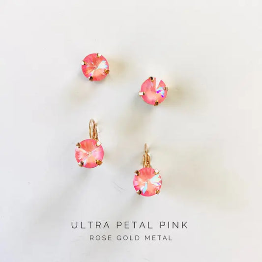 Kara Marie Jewelry - 10mm Drop in Ultra Petal Pink and Rose Gold