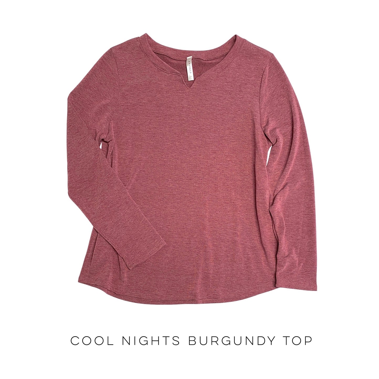 Cool Nights Burgundy Top
