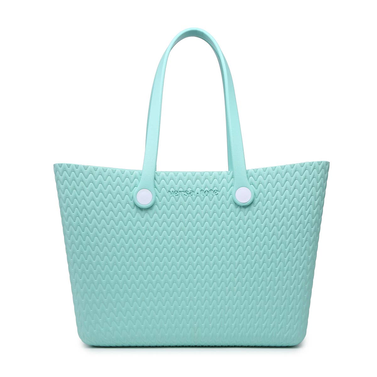 Carrie All Textured Versa Tote - Mint and Brown Braided Leather