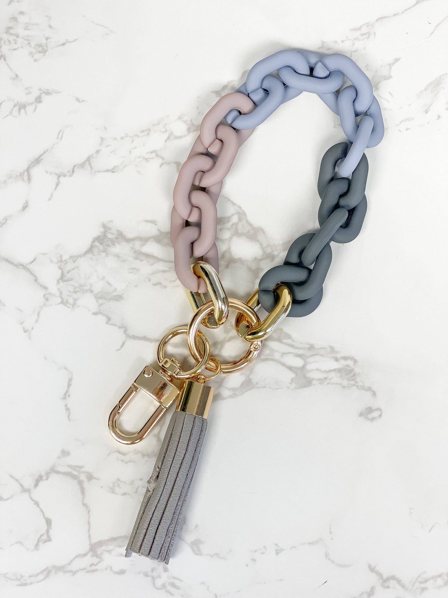 Silicone Chunky Chain Bracelet Keychains