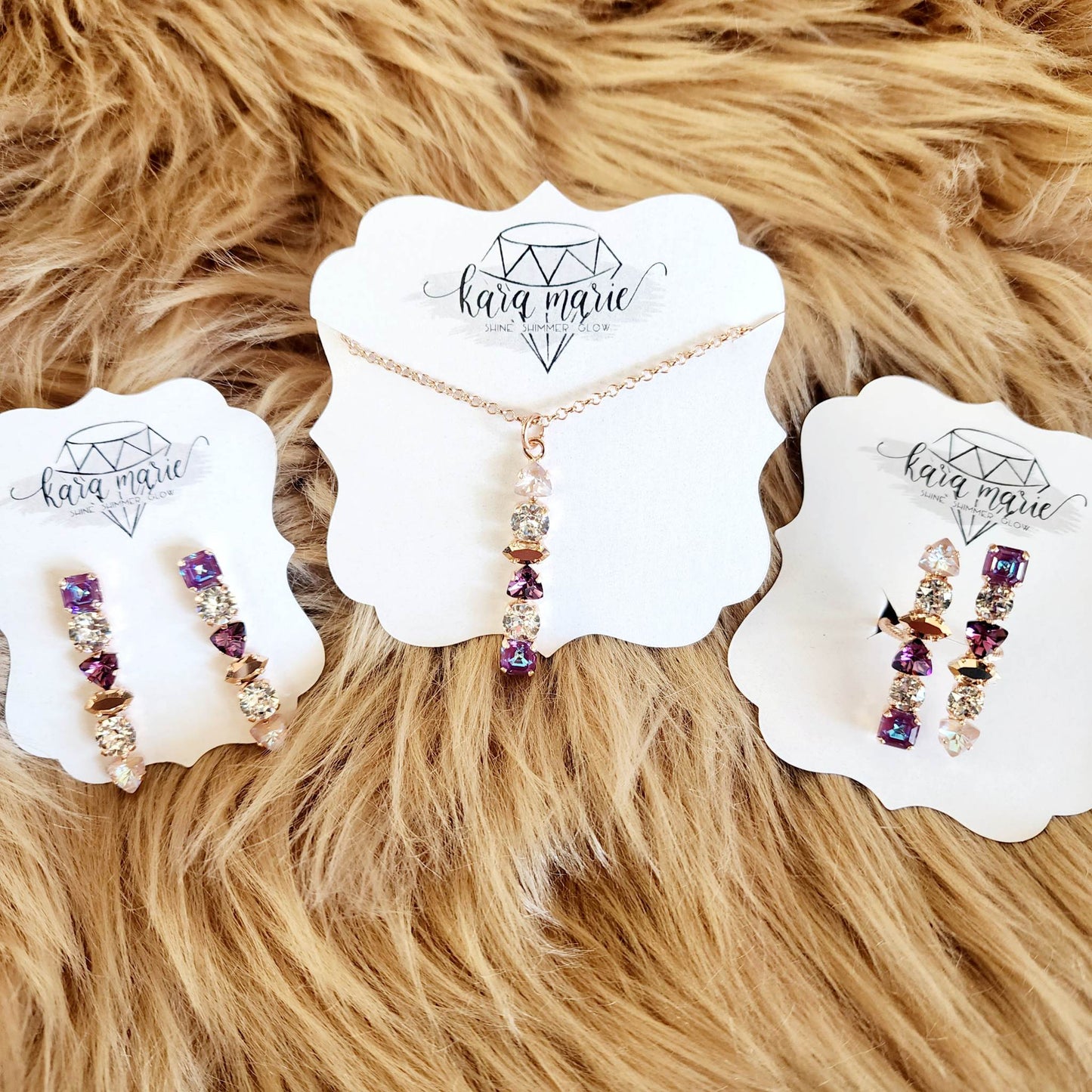 Kara Marie Jewelry - Tribal Sticks Earrings - Purple Paradise