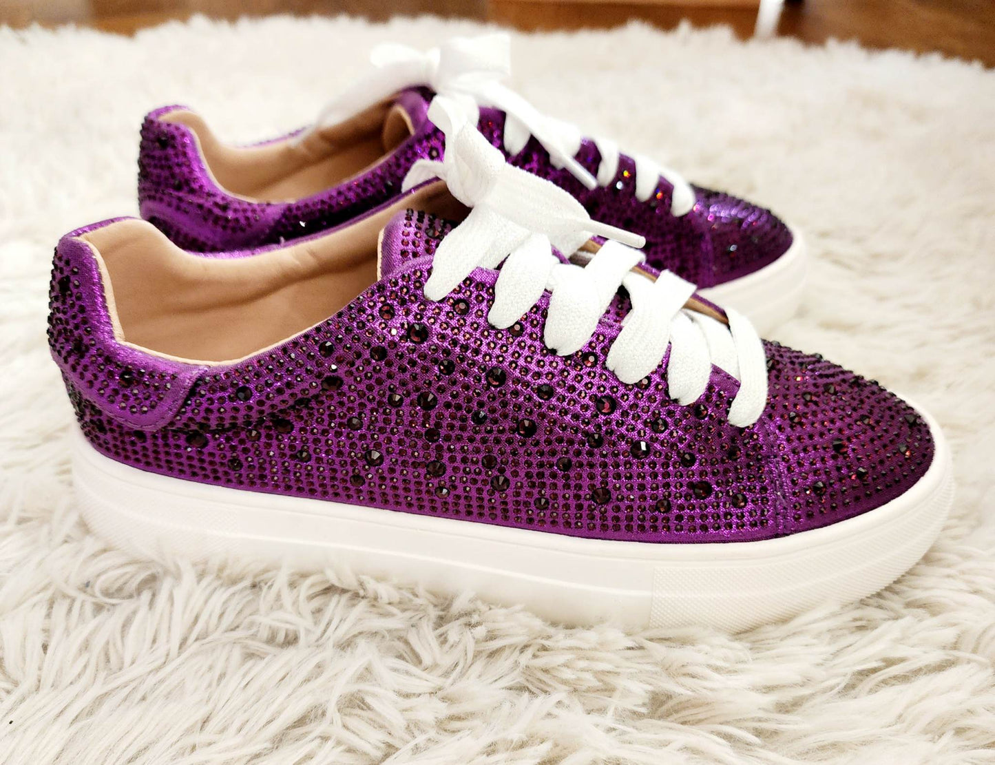 Donny's Gem Purple Rhinestone Sneakers - La Sheelah - SALE