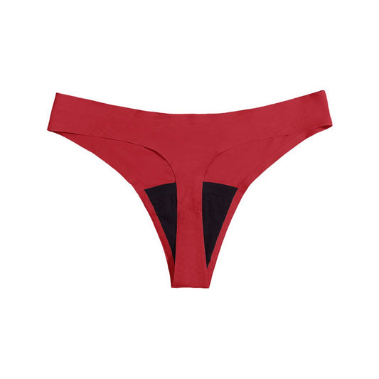 Seamless Super Absorbency Tong Period Panty - Red