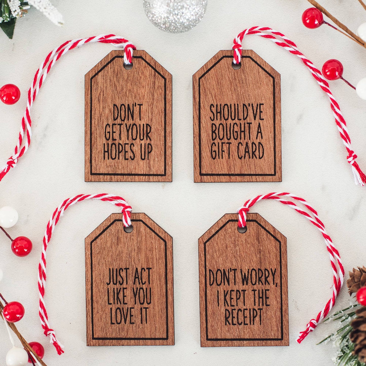 Snarky Gift Tag Set of 4 - Christmas Holiday