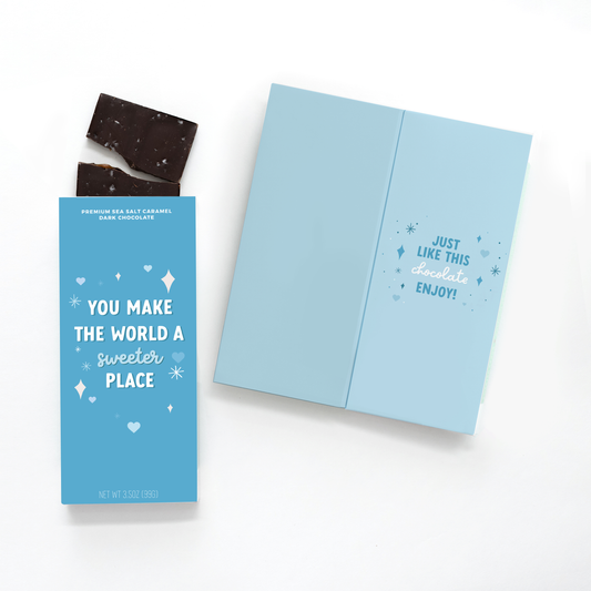 You Make the World Sweeter – Card with Chocolate Inside!