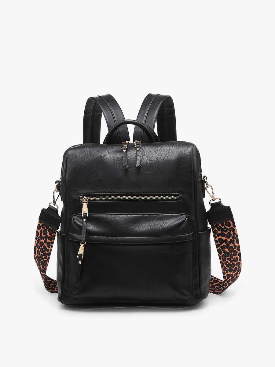 Amelia Convertible Backpack w/ Guitar Strap: Black