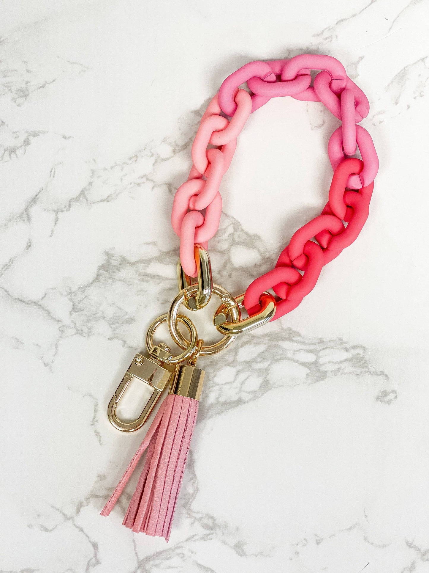 Silicone Chunky Chain Bracelet Keychains