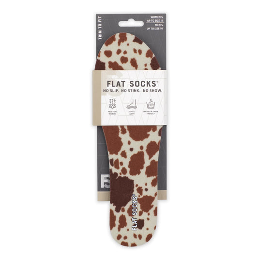 Cow Print Flat Socks - Small