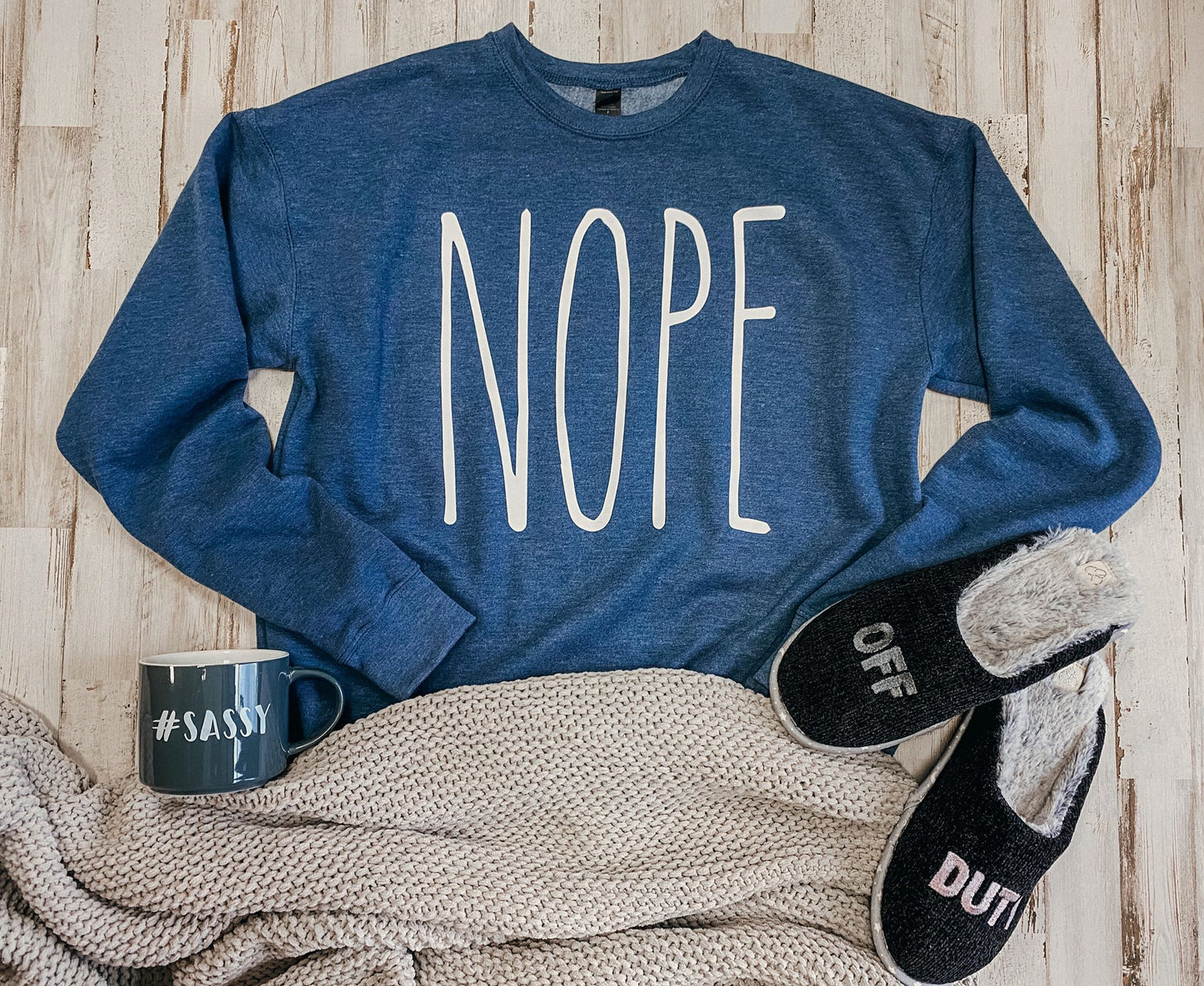 NOPE (Heather Denim) Sweatshirt