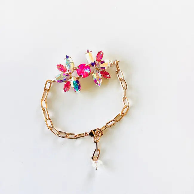 Kara Marie Jewelry - Leaf Bracelet in Ultra Pink Hues