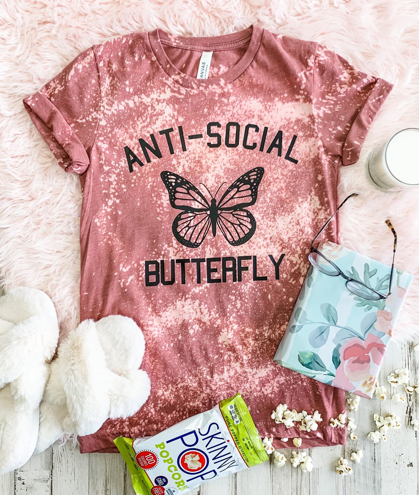 Anti-Social Butterfly (Heather Mauve Distressed)