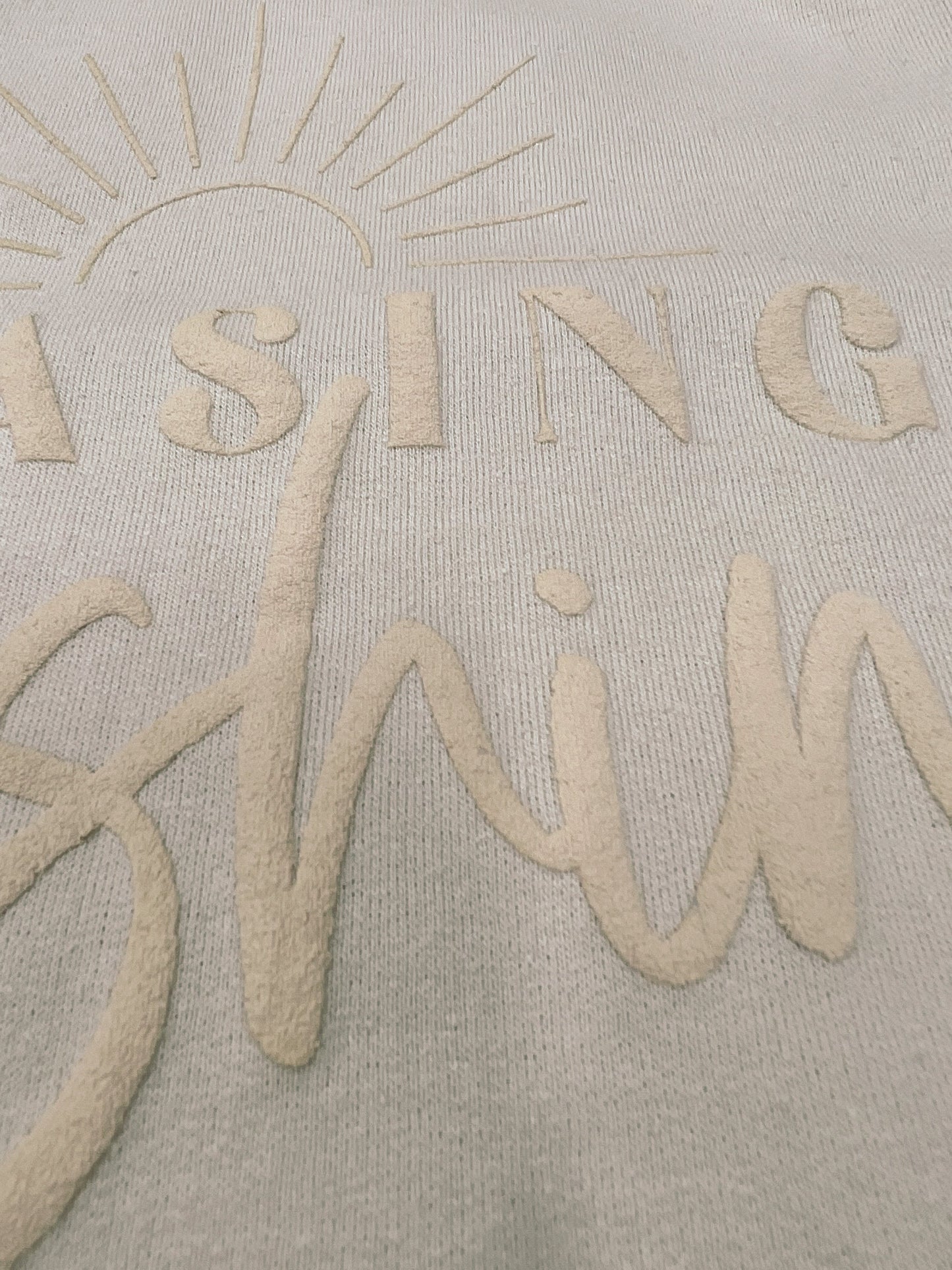 Chasing Sunshine (Tan Sweatshirt) Puff Ink
