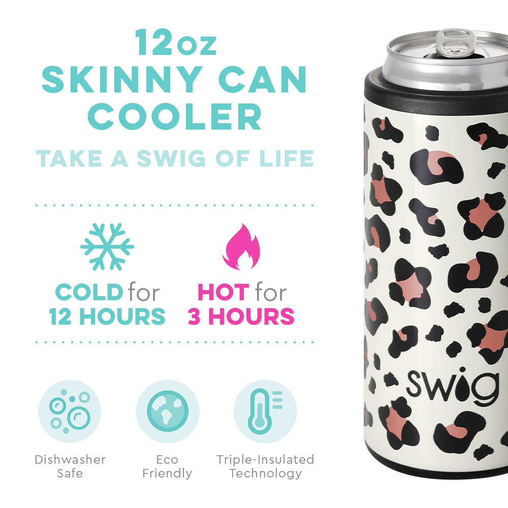 SWIG Luxy Leopard Skinny Can Cooler (12oz)