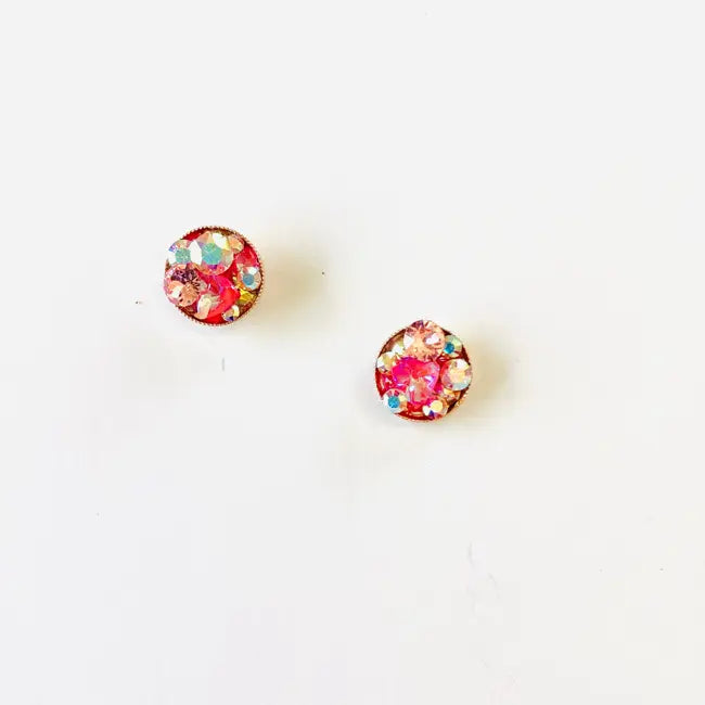 Kara Marie Jewelry -Treasure Chest Post Earring in Ultra Pink Hues